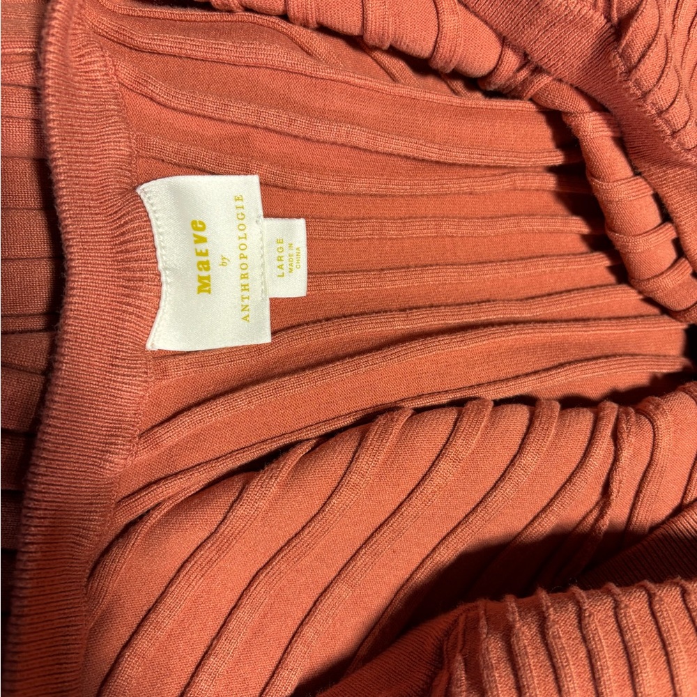 Anthropologie Vibrant Orange Midi Dress - Picture 3 of 4